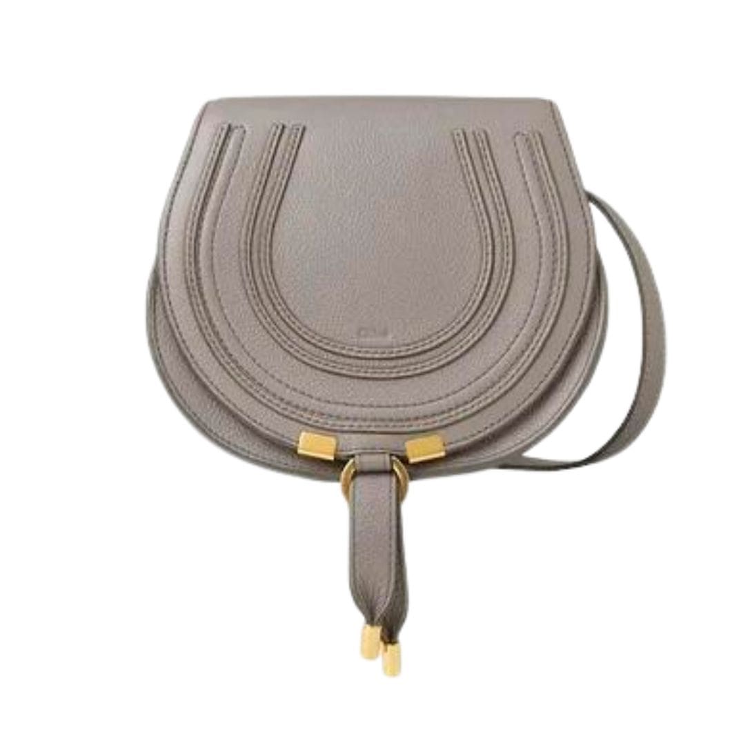 CHLOE MARCIE SMALL SADDLE BAG CASHMERE GREY