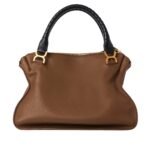 CHLOE MARCIE LARGE DOUBLE CARRY BAG PALM BROWN