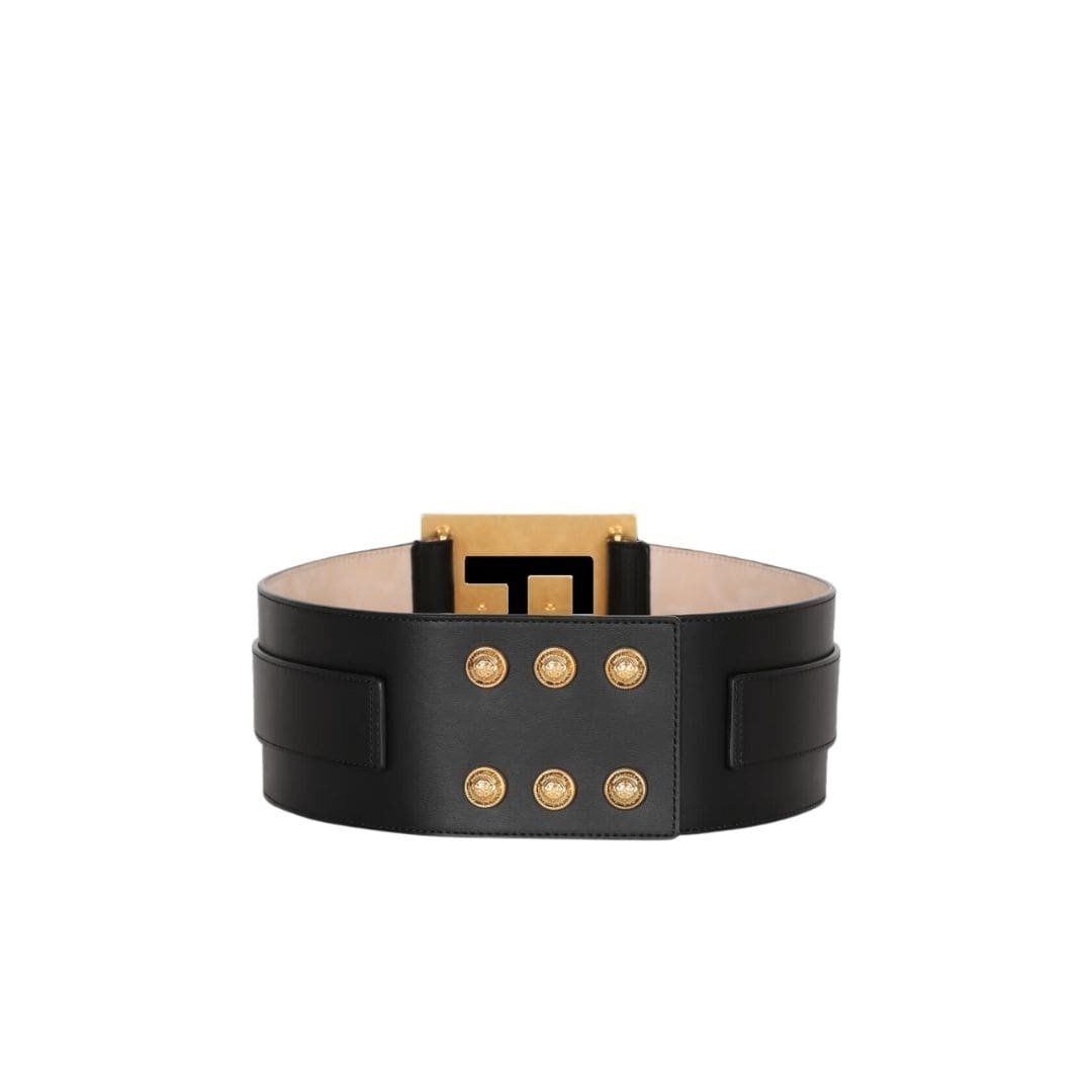 BALMAIN LEATHER P-BELT