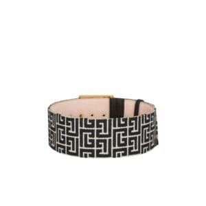 BALMAIN PB BELT IN MONOGRAMMED JACQUARD BALT