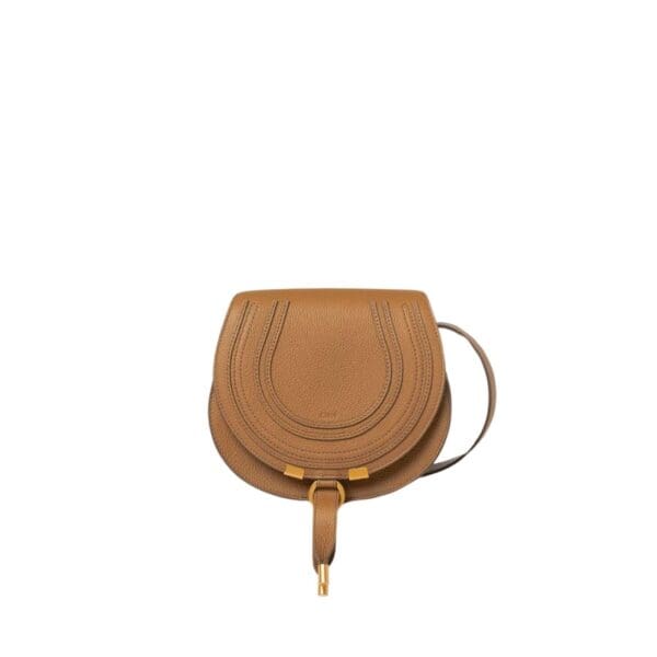 CHLOE MARCIE SMALL SADDLE BAG POTTERY BROWN