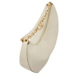 VALENTINO GARAVANI MAXI VLOGO MOON NAPPA LEATHER HOBO BAG WITH CHAIN