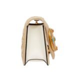 SMALL VALENTINO GARAVANI LOCÒ RAFFIA SHOULDER BAG WITH JEWEL LOGO