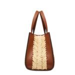 VALENTINO GARAVANI VLOGO SIGNATURE RAFFIA SMALL HANDBAG