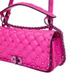 VALENTINO GARAVANI ROCKSTUD SPIKE CALFSKIN SHOULDER BAG