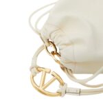 VALENTINO GARAVANI VLOGO POUF NAPPA LEATHER MINI BUCKET BAG