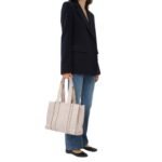 CHLOE MEDIUM WOODY TOTE BAG WILD GREY