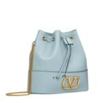 VALENTINO GARAVANI MINI BUCKET BAG IN NAPPA WITH VLOGO SIGNATURE CHAIN