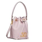 VALENTINO GARAVANI MINI VLOGO SIGNATURE BUCKET BAG IN NAPPA LEATHER