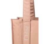 CHLOE MEDIUM WOODY TOTE BAG ROSE DUST