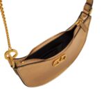 VALENTINO GARAVANI VLOGO SIGNATURE MINI HOBO BAG IN METALLIC GRAINY CALFSKIN