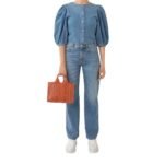 CHLOE SMALL WOODY TOTE BAG TAWNY ORANGE