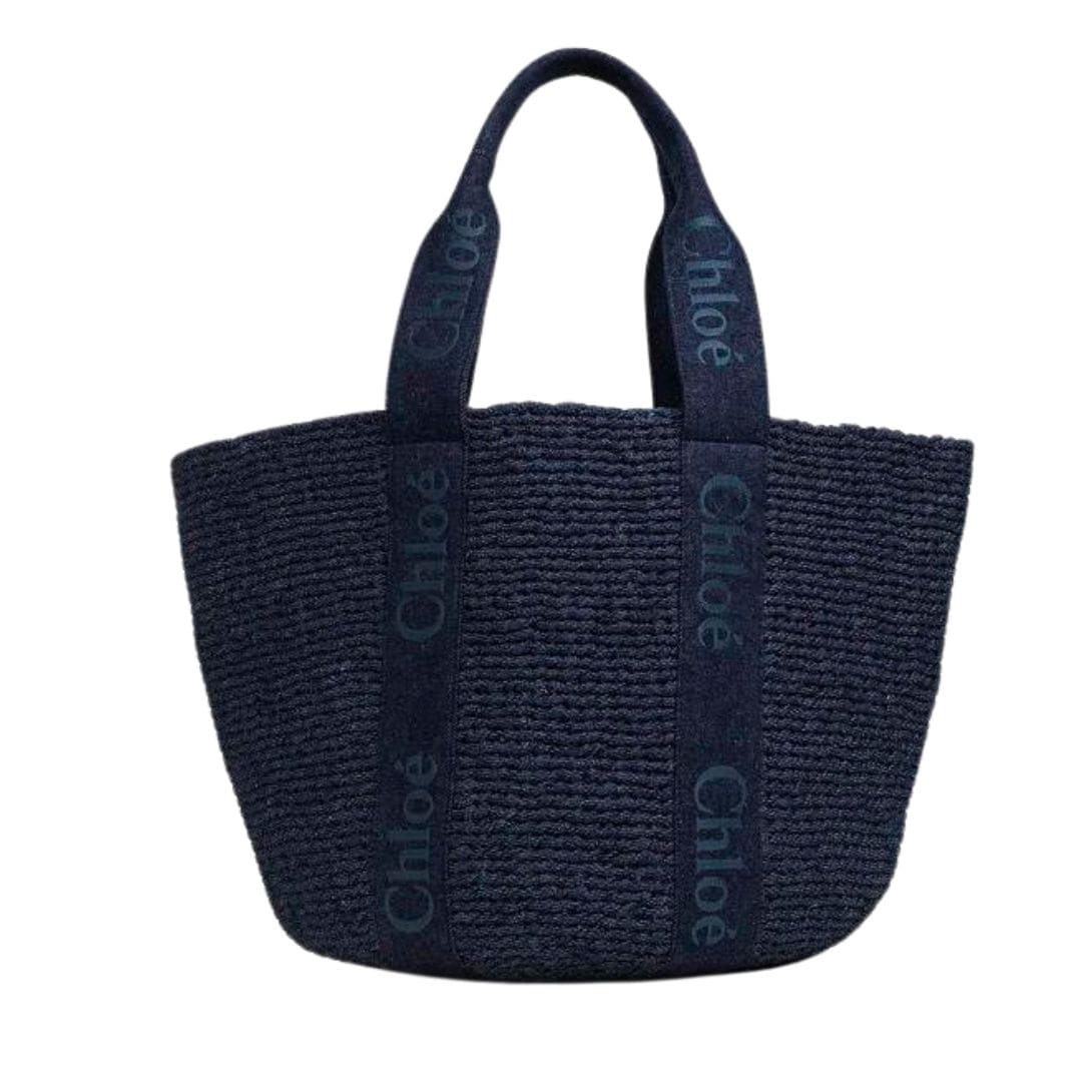 CHLOE LARGE WOODY BASKET DENIM