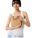 STELLA MCCARTNEY FALABELLA RAFFIA TINY TOTE BAG