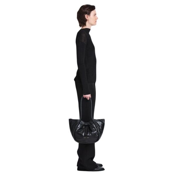 PROENZA LARGE RUCHED TOTE IN PUFFY NAPPA BLACK