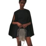 STELLA MCCARTNEY CRYSTAL FRINGE FALABELLA TINY TOTE BAG