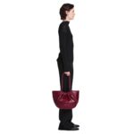 PROENZA LARGE RUCHED TOTE IN PUFFY NAPPA GARNET