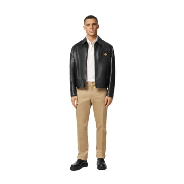 VERSACE BLOUSON LEATHER JACKET