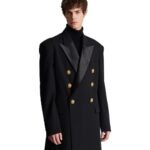BALMAIN LONG MILITARY STYLE COAT