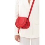 CHLOE MARCIE SMALL SADDLE BAG RED FLAME