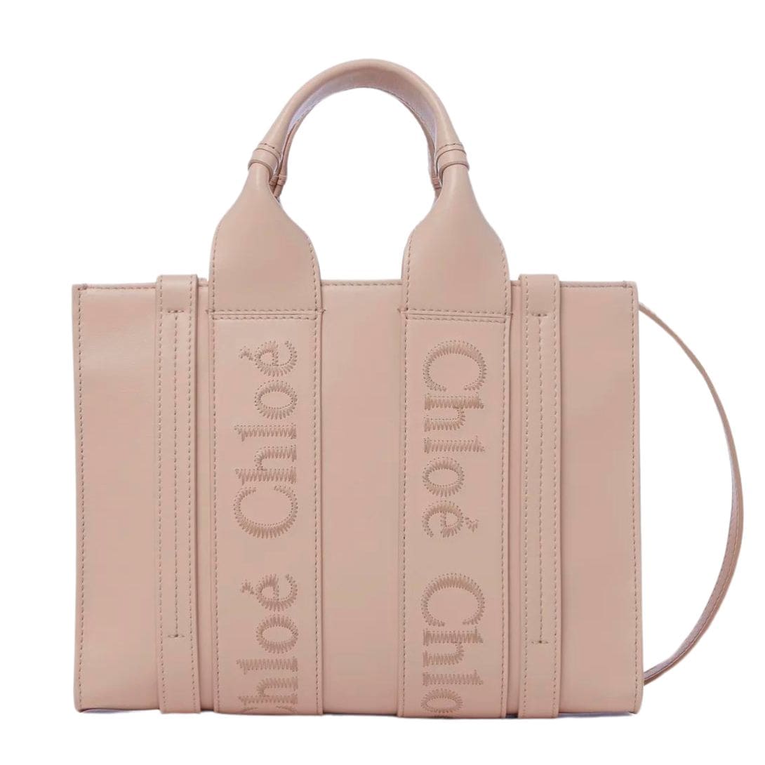 CHLOE SMALL WOODY TOTE BAG NOMAD BEIGE