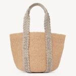 CHLOE LARGE WOODY BASKET PASTEL GREY