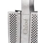 CHLOE MEDIUM WOODY TOTE BAG SILVER