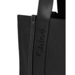CHLOE MEDIUM WOODY TOTE BAG BLACK