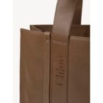 CHLOE LARGE WOODY TOTE BAG DARK NUT