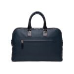 SANTONI BLUE LEATHER LAPTOP BAG