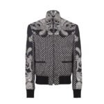 BALMAIN MINI MONOGRAM AND PAISILEY BOMBER JACKET