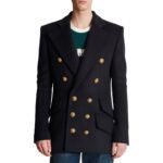 BALMAIN SHORT MILITARY STYLE COAT