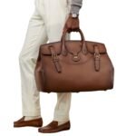 RALPH LAUREN COOPER BURNISHED CALFSKIN DUFFEL