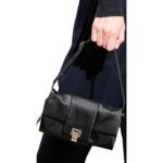 PROENZA FLIP SHOULDER BAG IN SATIN BLACK