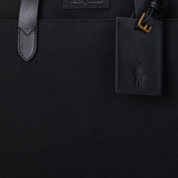 RALPH LAUREN LEATHER-TRIM CANVAS BRIEFCASE