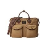 RALPH LAUREN LEATHER-TRIM CANVAS BRIEFCASE