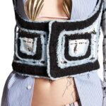 DSQUARED2 BOUCLÉ LONG SLEEVES CORSET BLAZER