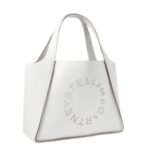 STELLA MCCARTNEY LOGO GRAINY ALTER MAT TOTE BAG