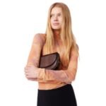 STELLA MCCARTNEY FRAYME SCALE-EMBOSSED SHOULDER BAG