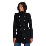 BALMAIN OFFICER COAT WITH BELT