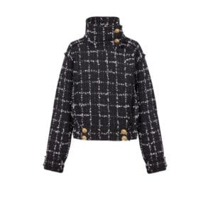 BALMAIN TWEED BOMBER JACKET