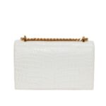 ALEXANDER MCQUEEN WOMANS JEWELLED SATCHEL IN DEEP LVORY