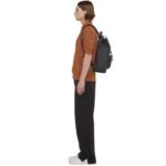 MCM HIMMEL DRAWSTRING BACKPACK IN LAURETOS JACQUARD GREY