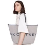 STELLA MCCARTNEY LOGO CANVAS BEACH TOTE BAG