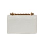 ALEXANDER MCQUEEN WOMANS MINI JEWELLED SATCHEL DEEP LVORY