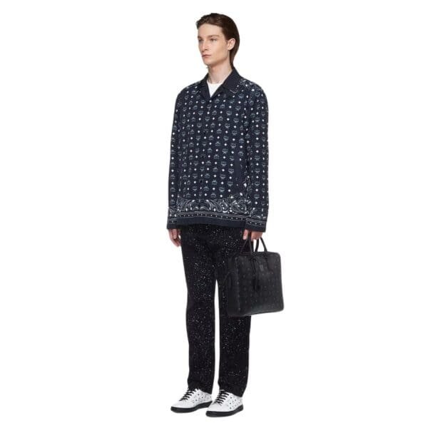 MCM KLASSIK BRIEFCASE IN VISETOS BLACK
