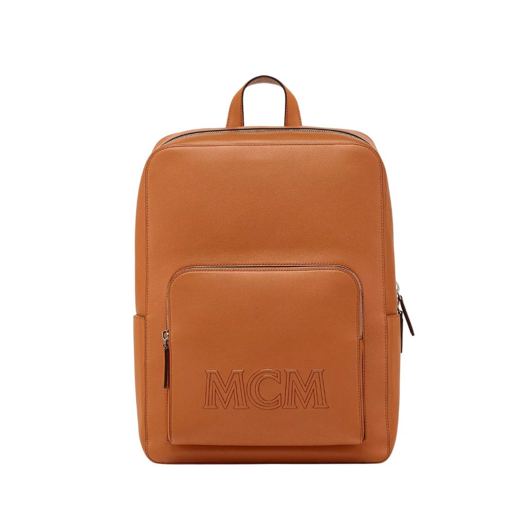 MCM AREN BACKPACK IN SPANISH CALF LEATHER COGNAC