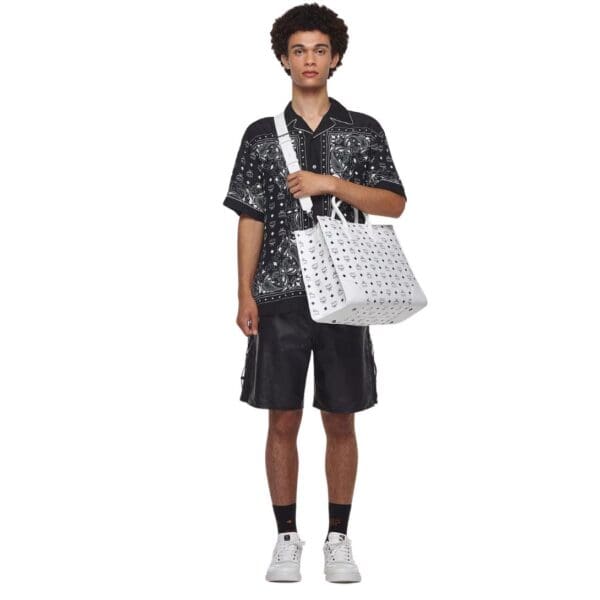 MCM MÜNCHEN TOTE IN VISETOS WHITE
