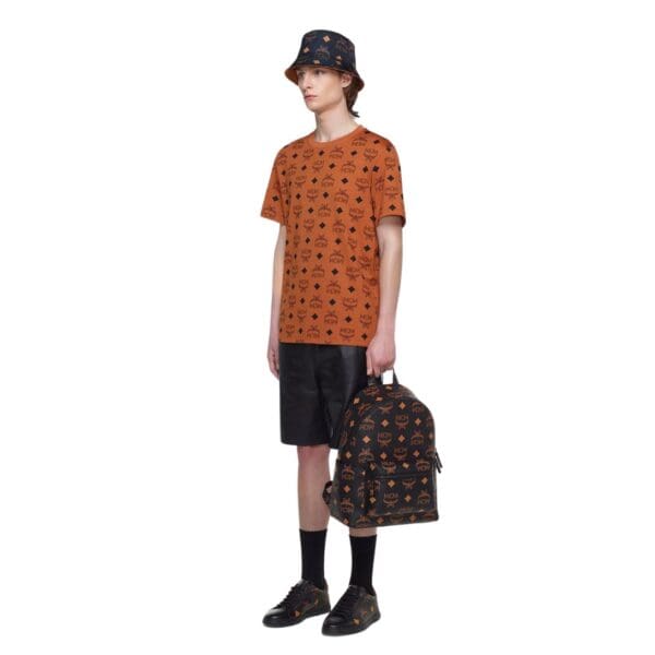 MCM STARK BACKPACK IN MAXI VISETOS BLACK