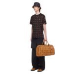 MCM OTTOMAR WEEKENDER BAG IN MAXI VISETOS COGNAC